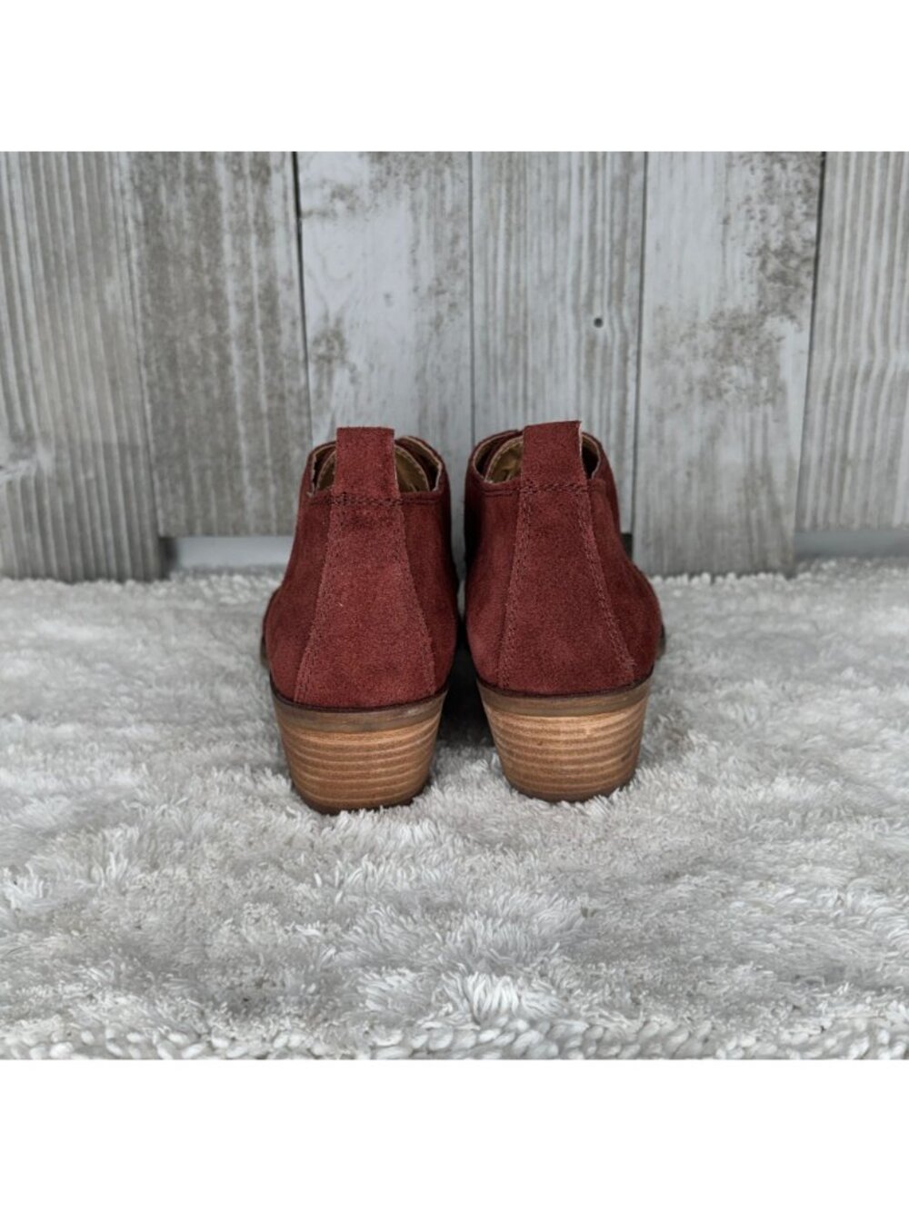 Lucky Brand Fimberly Suede Ankle Boots Booties Size 6 / 36 - Picture 7 of 11